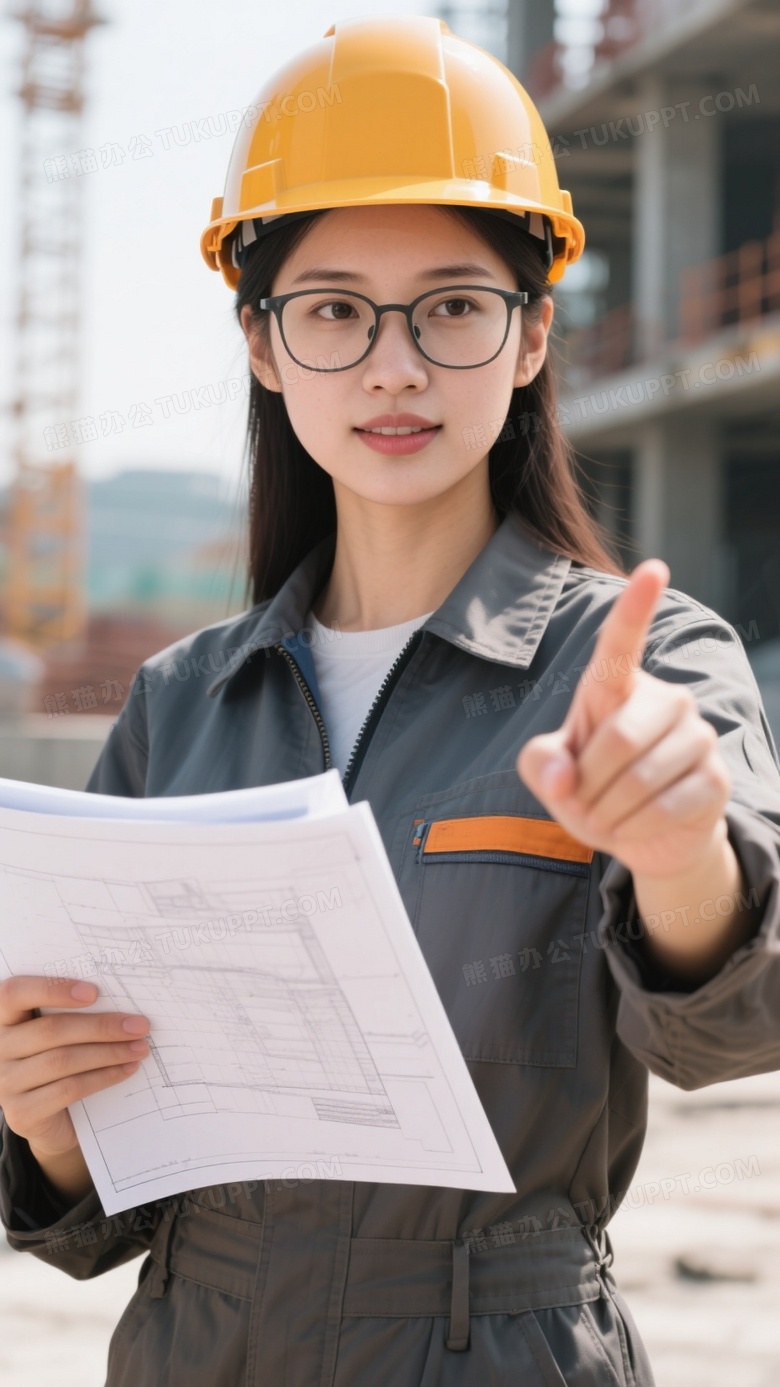 一个工程师模样的美女