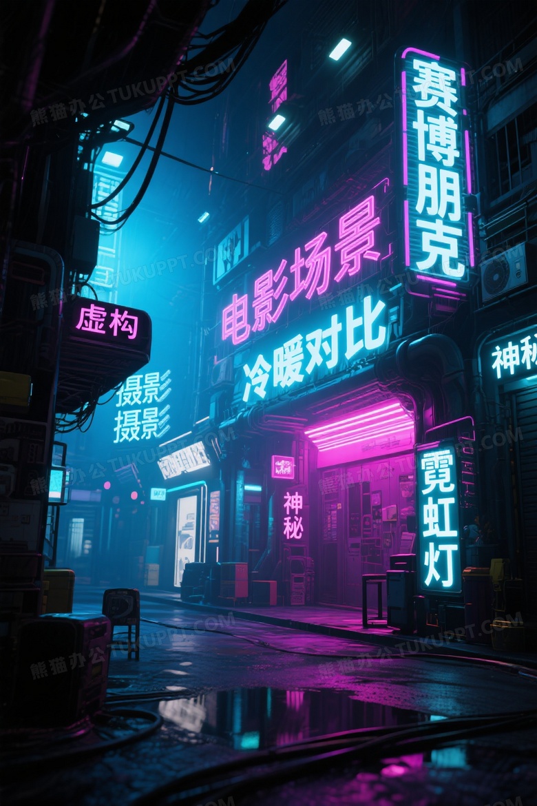 赛博朋克电影场景摄影