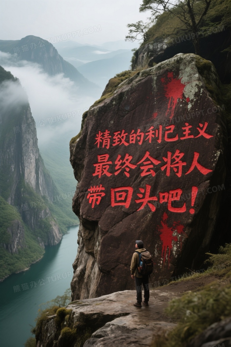 山峰险峻千尺崖下崖青山绿水