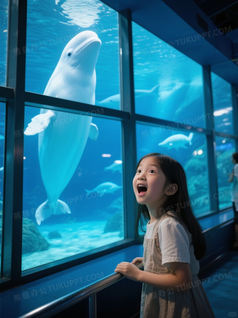 电影感摄影海洋馆大玻璃窗