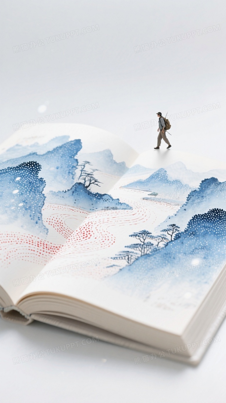 风格点彩水墨画晕染颜色