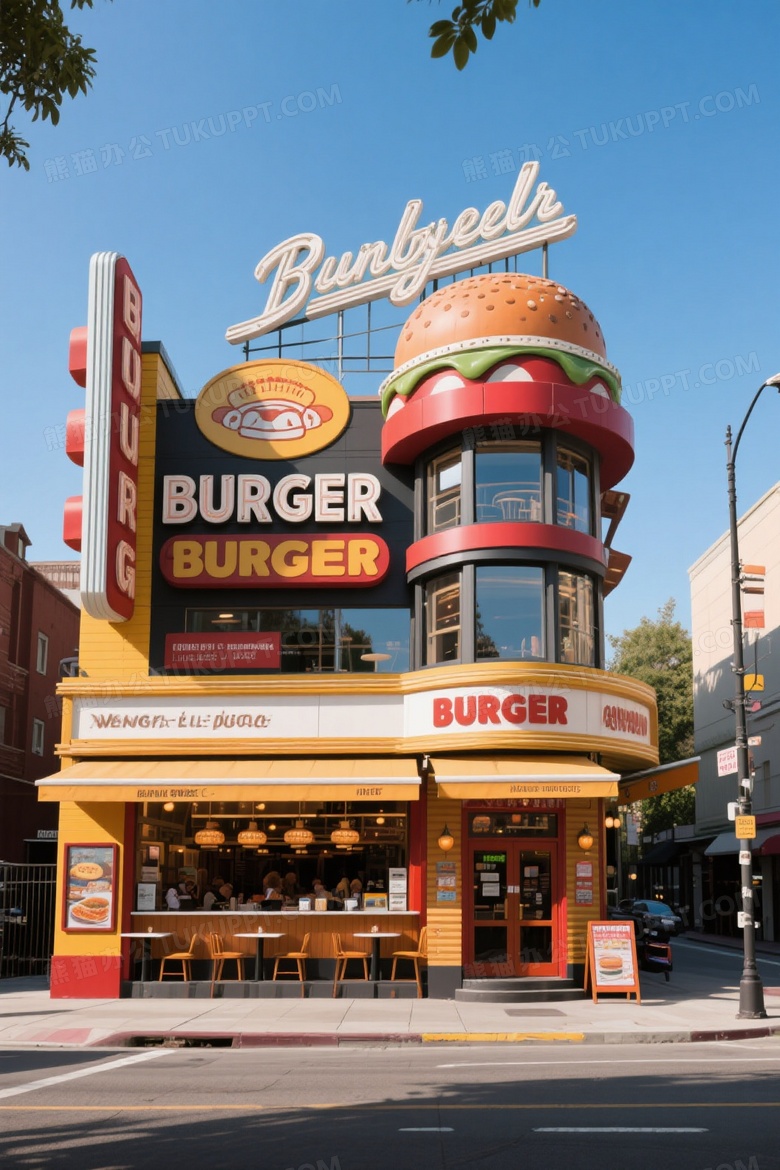 汉堡店创意设计主题建筑