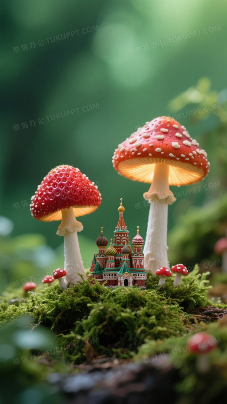 微距摄影一个奇幻童话微型场景