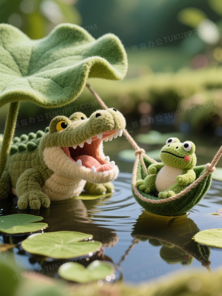 微距镜头摄影技术一直毛茸茸玩偶鳄鱼