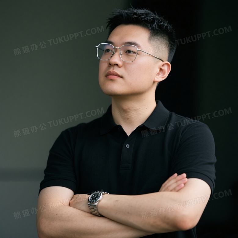 商务肖像一个中国年轻男人