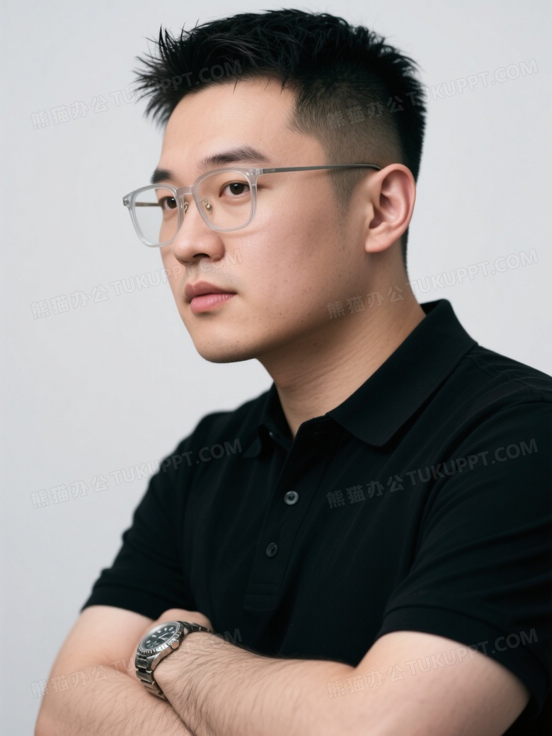 商务肖像一个中国年轻男人