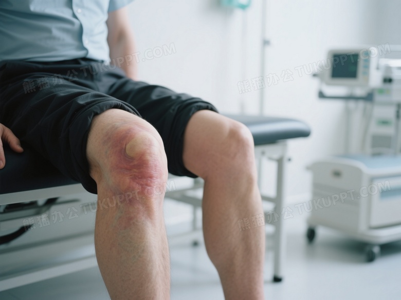 处于医疗场景中背景中有简单的医疗设备