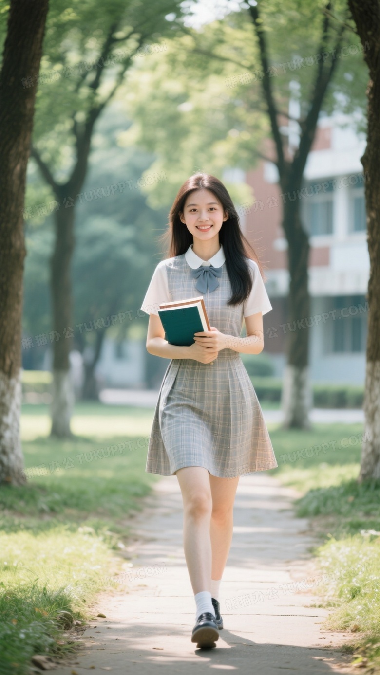 洋溢着青春的朝气大学校园里