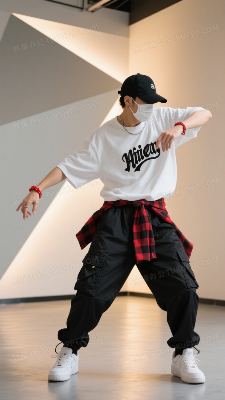 一位头戴黑色后倾棒球帽