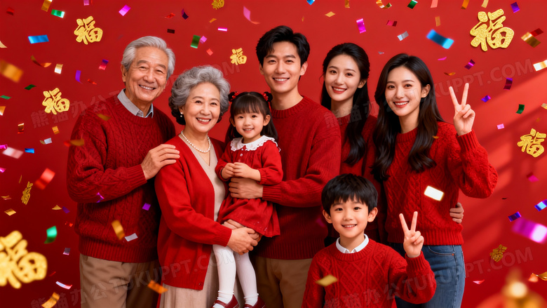 一张专业的家庭摄影棚照片