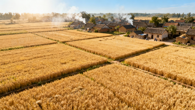 从航拍视角俯瞰七十年代阳光明媚