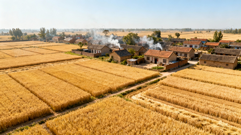 从航拍视角俯瞰七十年代阳光明媚