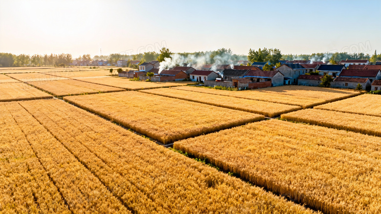 从航拍视角俯瞰七十年代阳光明媚