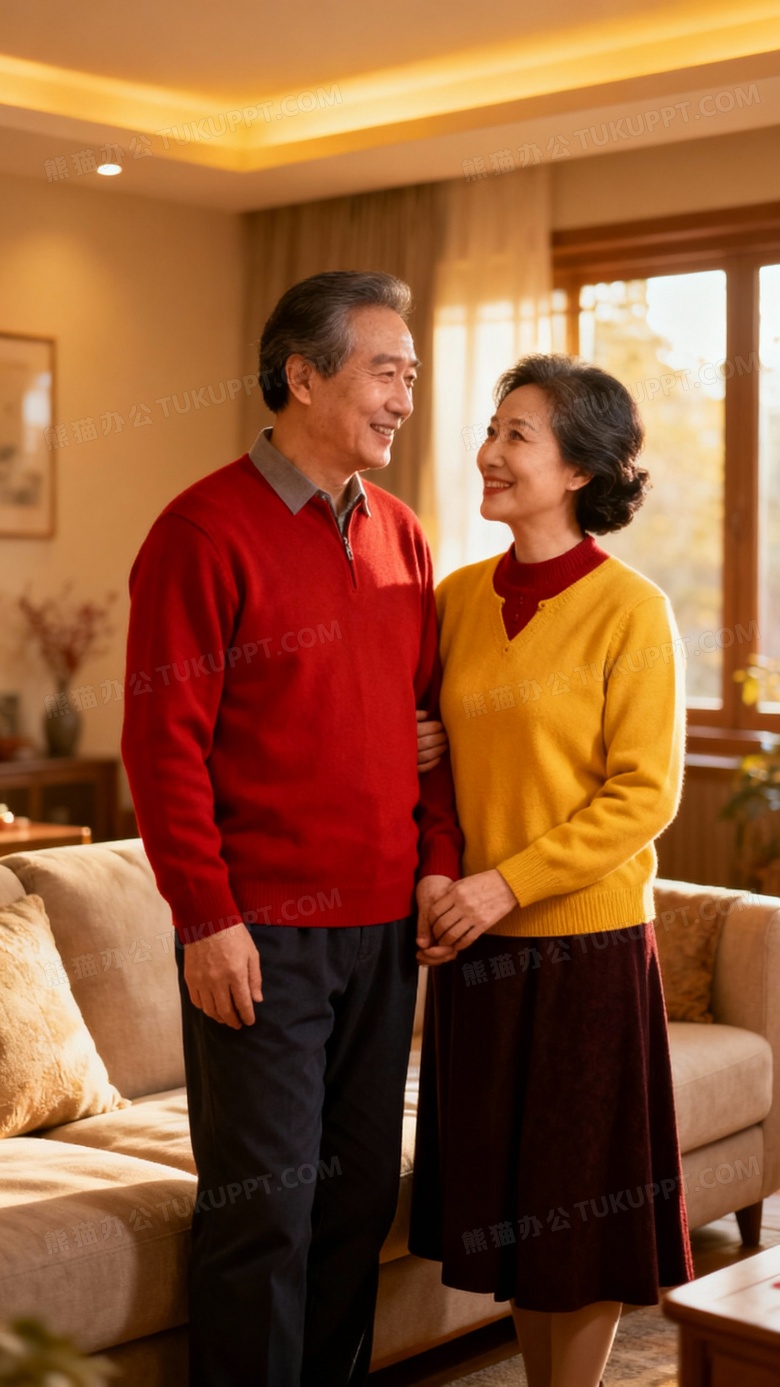 夫妻同款红色和黄色上衣