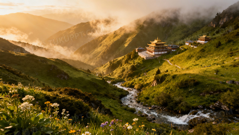 九华山美丽的风景图片