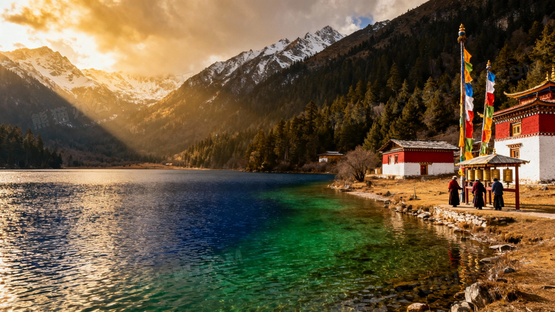 九寨沟美丽的人文风景图片