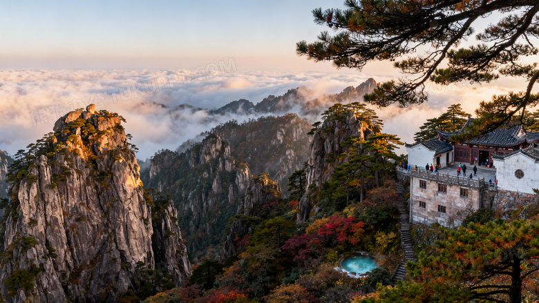黄山美丽的人文风景图片