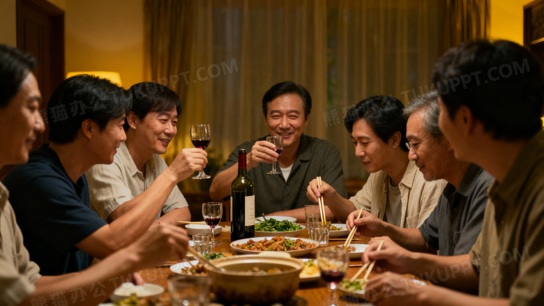 一群人喝酒的图片