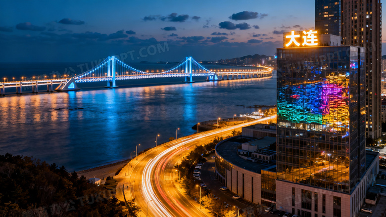 大连漂亮的夜景图片