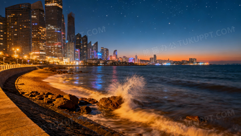 烟台漂亮的夜景图片