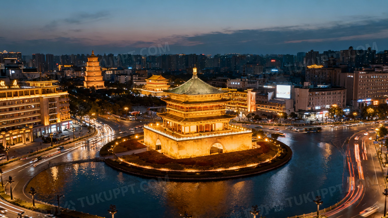 西安漂亮的夜景图片