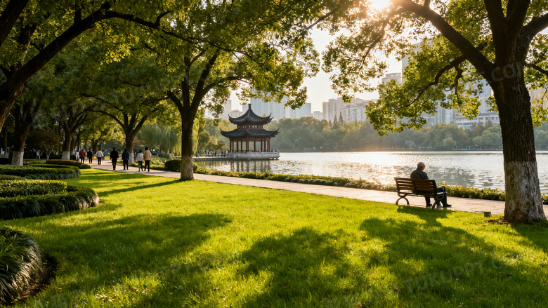 中国城市公园美景图片