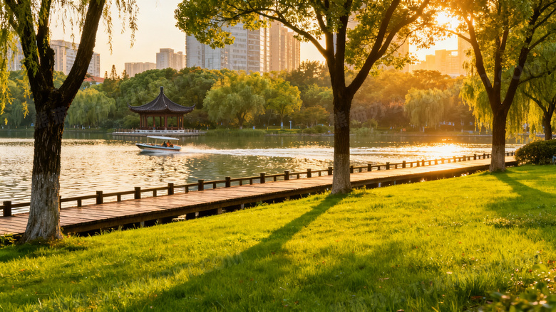 中国城市公园美景图片