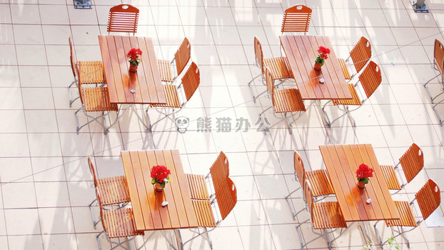 餐厅桌椅俯视图