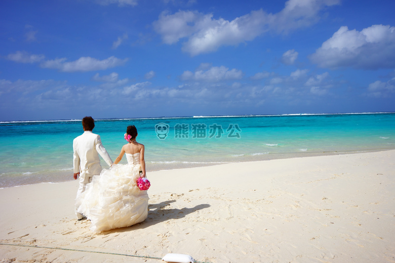 海边婚纱照图片