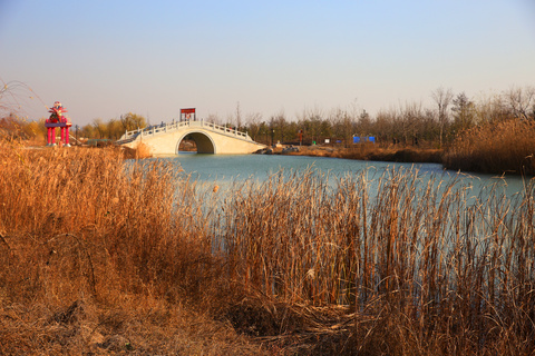田园小桥流水美丽风光摄影图片