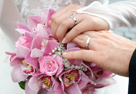 永结同心爱人双手特写摄影高清图片