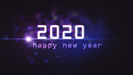 新年快樂2020數字圖片