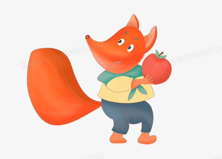 可爱卡通动物狐狸手绘形象png图片素材下载 卡通png 熊猫办公