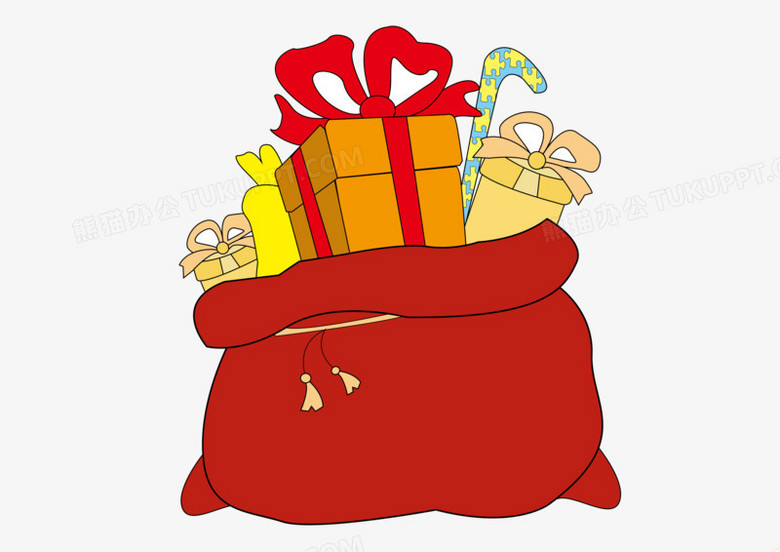 卡通手绘礼物袋装饰素材