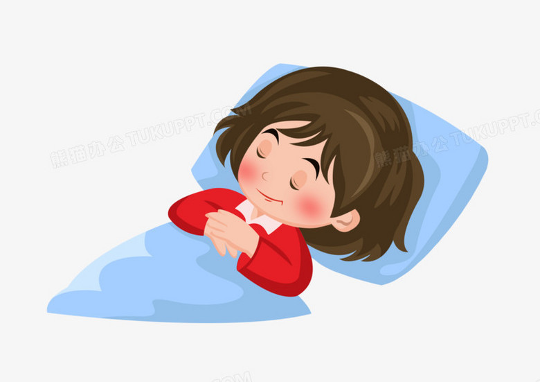 儿童节之手绘卡通睡觉的女孩子