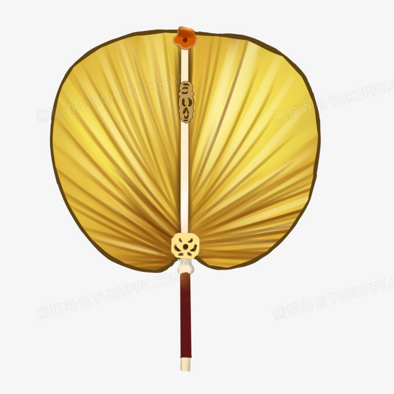 手绘夏日圆形扇子元素png图片素材下载 手绘png 熊猫办公