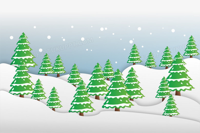 雪地冬季矢量图