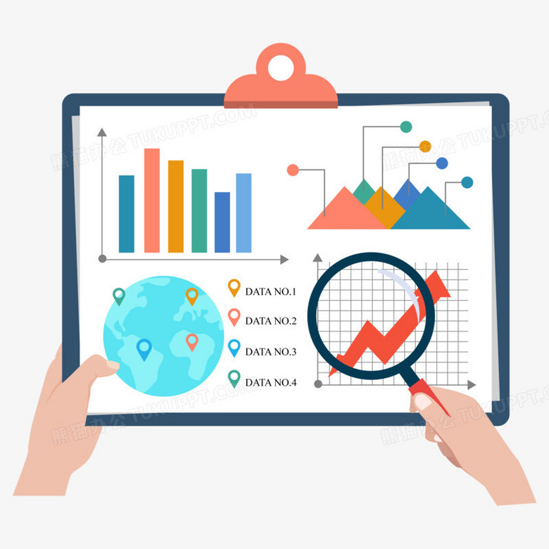 扁平化统计数据矢量图