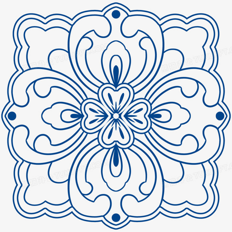 中式手绘传统装饰纹样