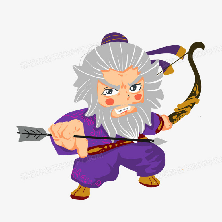 三国演义古典名著人物黄忠卡通形象