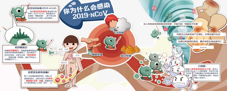 你为什么会感染新冠病毒由来卡通插画素材