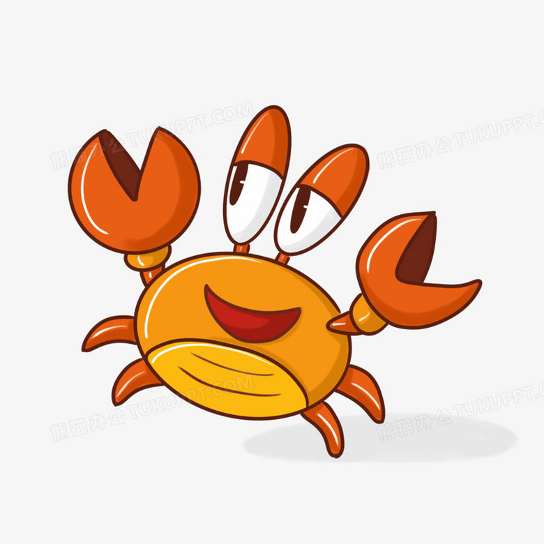 小螃蟹卡通水生动物