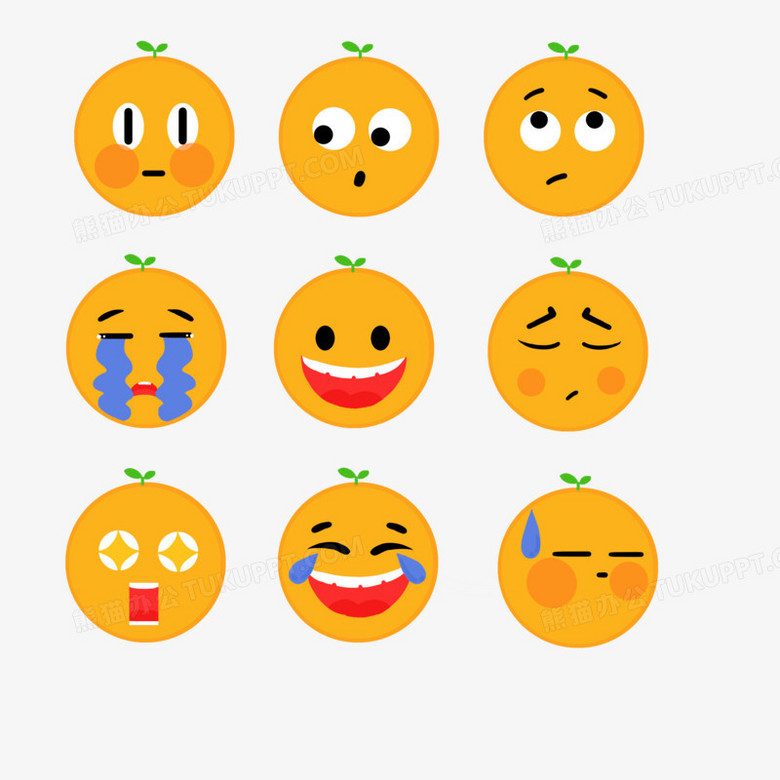 呆萌emoji表情包png图片素材下载emojipng熊猫办公