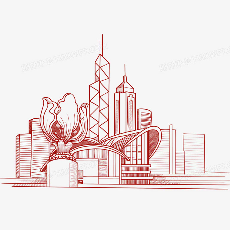 香港特色建筑简笔画图片