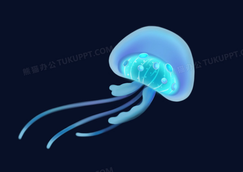 插画手绘深海生物水母元素png图片素材下载 插画png 熊猫办公