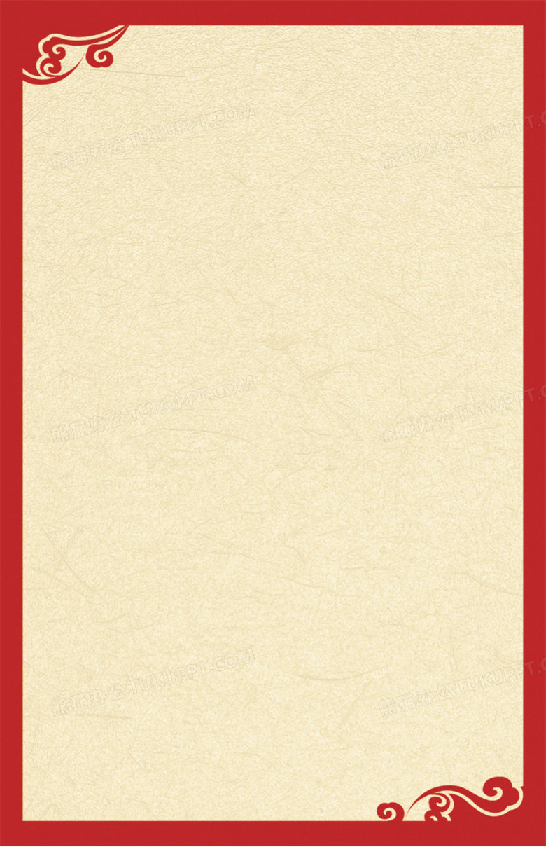 古典矢量图中国风素描 红色喜庆边框