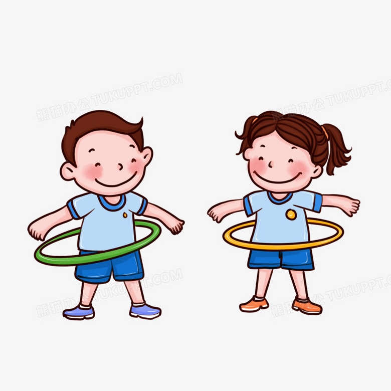 卡通小学生暑假转呼啦圈png图片素材免费下载 小学生png 2600 2600像素 熊猫办公
