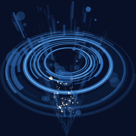 蓝色科技感抽象圈圈png图片素材下载_科技png_熊猫办公