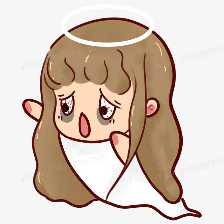 卡通崩溃憔悴元素表情包