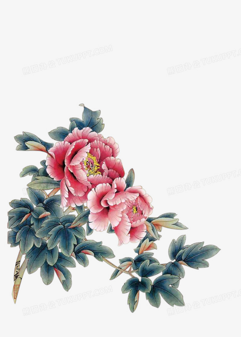 中国风花png图片素材下载 中国png 熊猫办公